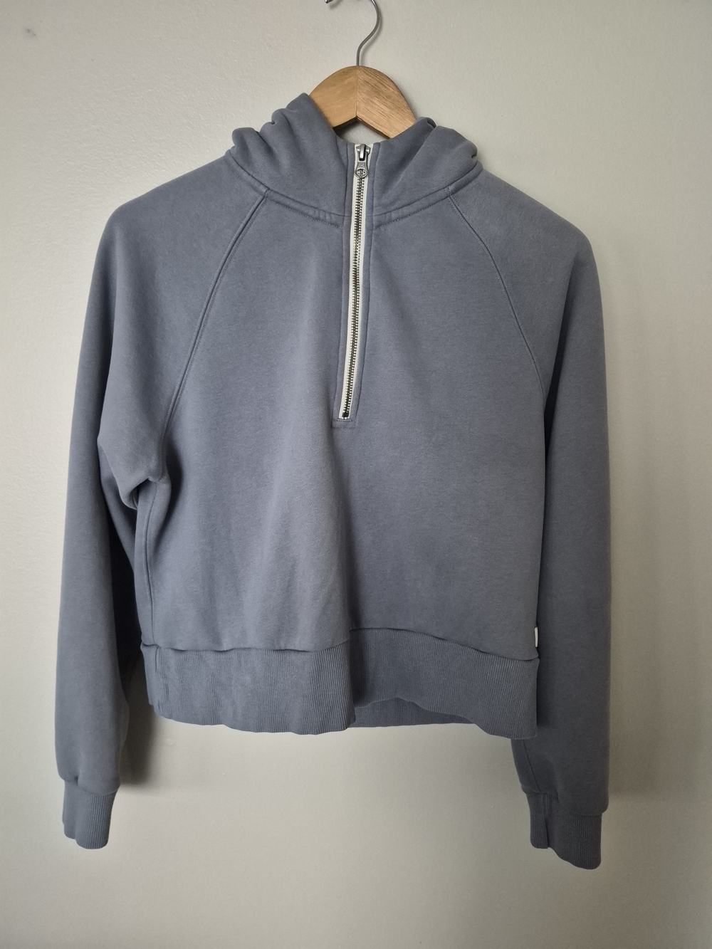 Vuori Half-Zip Hoodie in Slate Gray-Blue